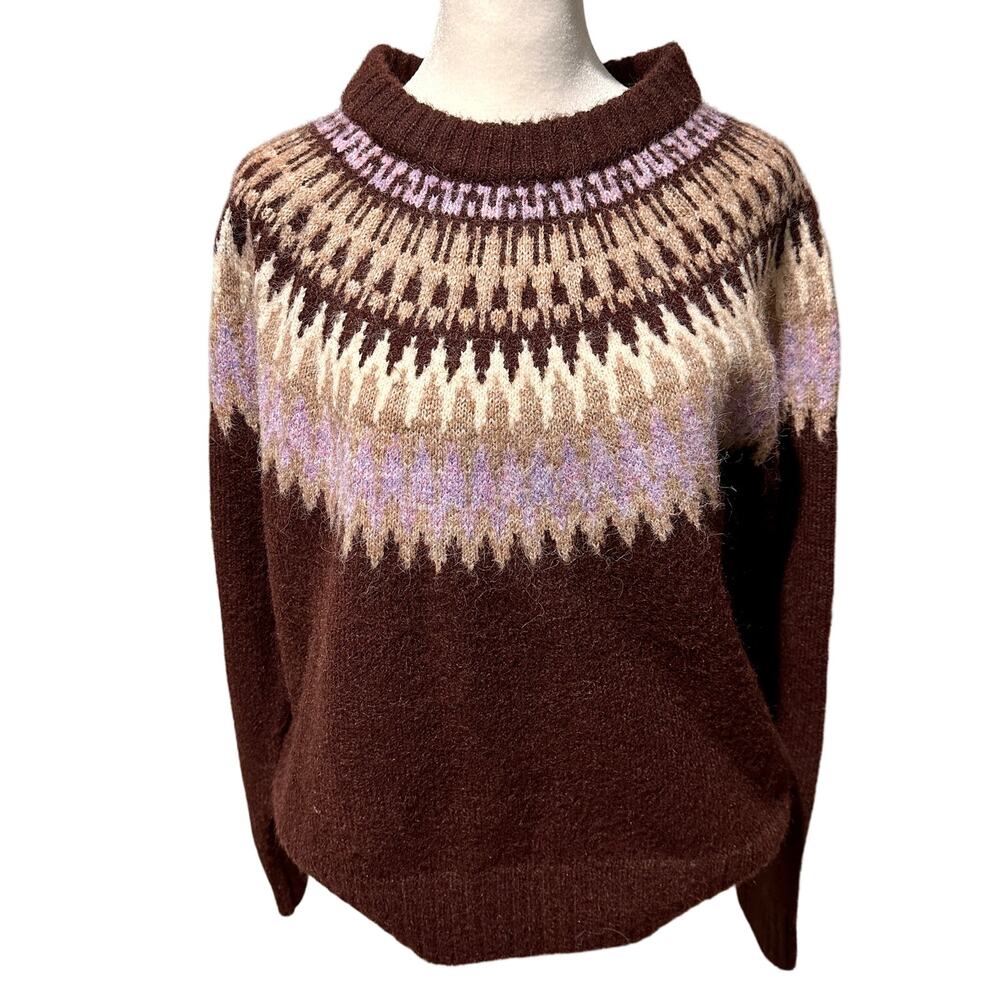 Commense Fair Isle Wool Blend Cardigans, M, NWT